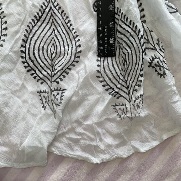 Handmade Painted Boho Sun Dress OS Tribal Tropical Hawaiian Beach Artsy Cover Up - Picture 9 of 12